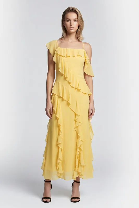 & Other Stories Carmel Dress Yellow Maat: 36 | Maxi Jurken Outlet | Dames | Geel