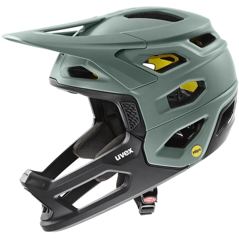 UVEX Kask rowerowy Full Face Revolt z MIPS zielony (57-61)