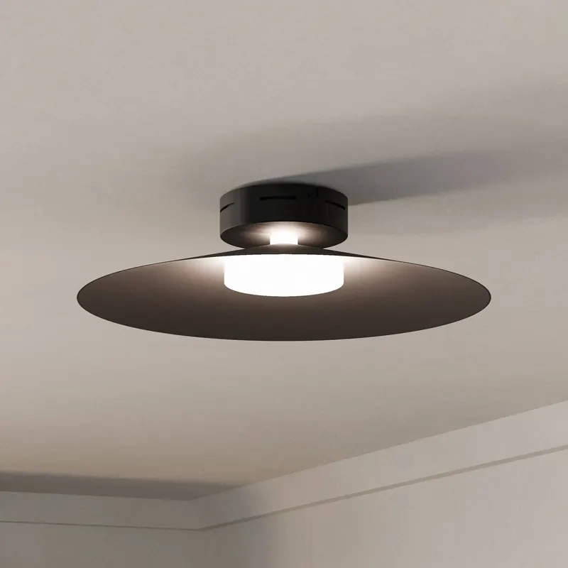 Inteligentna lampa sufitowa LED Conomavilla-Z, czarna Ø 45 cm CCT RGB