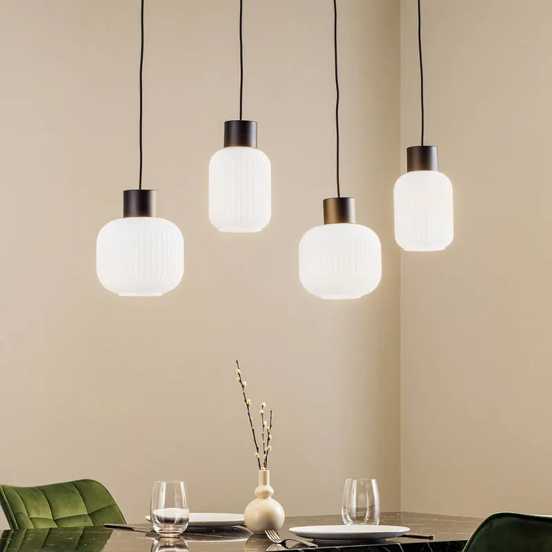 Lampa wisząca Lucande Lomeris, 4-punktowa, biała