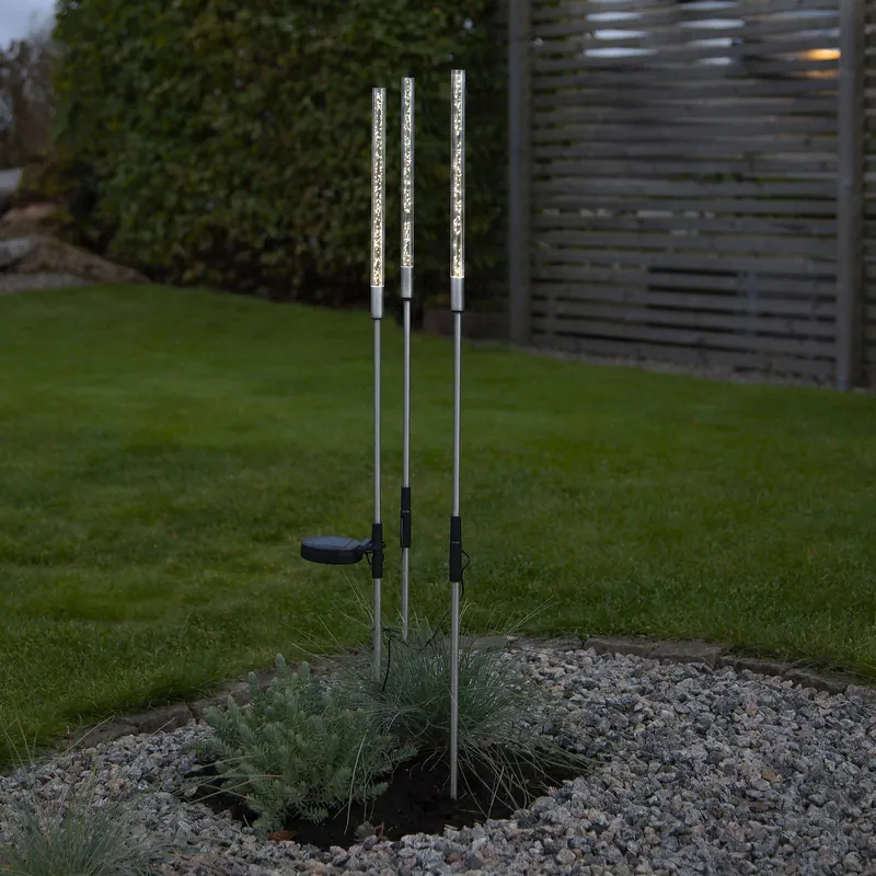 Lampa solarna LED Bubbly zestaw 3 szt. ciepła biel