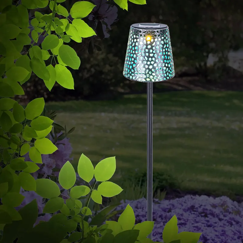 Solarna lampa z grotem 36562S, IP44, srebrna