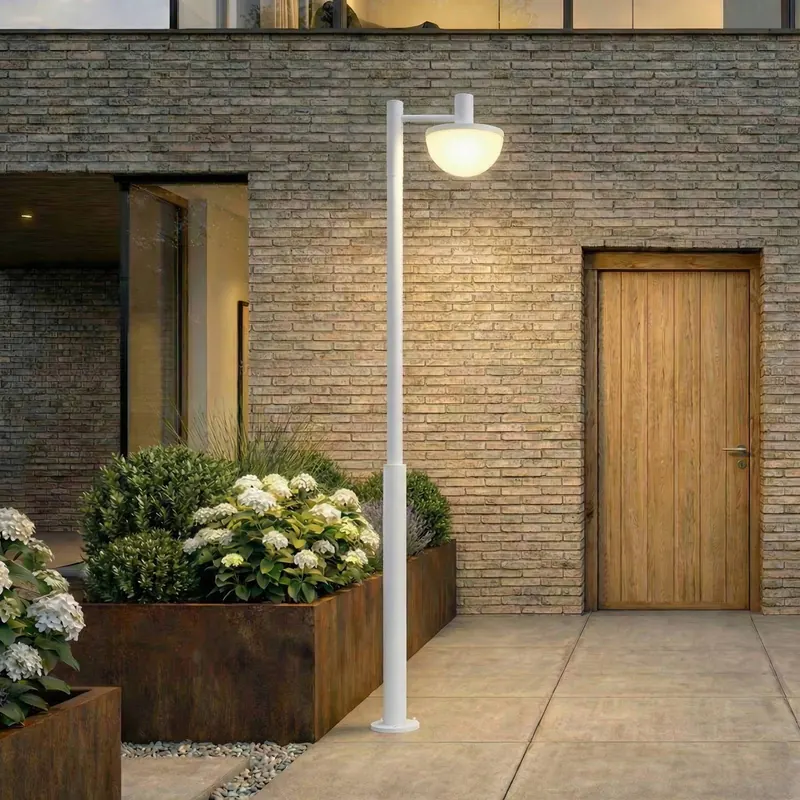 Lampa zewnętrzna LED Lucande Toras, jasnoszara, 1-punktowa, sściemniana (CCT)