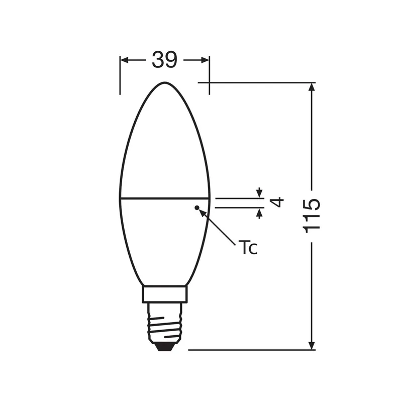 OSRAM LED Classic Star, świeczka, matowa, E14, 7,5 W, 2700 K