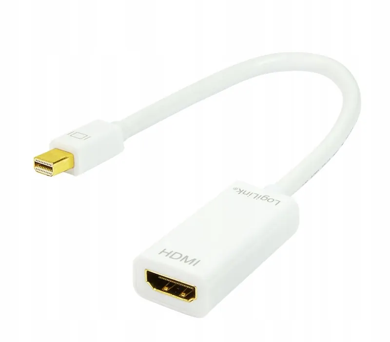 Adapter Mini DisplayPort do Hdmi LogiLink Full Hd 1080p/60 Hz biały