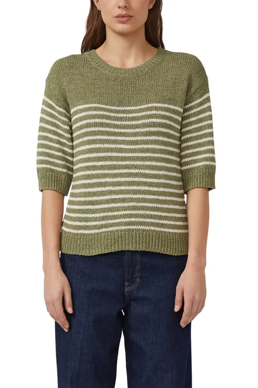 s.Oliver  Pullover Shortsleeve Dark Green Maat: 40 | Sweaters Outlet | Dames | Groen