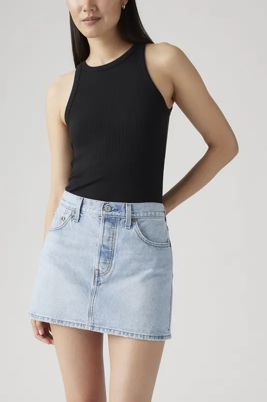 Levi's Icon Skirt Front And Center Maat: W30 | Mini Rokken Outlet | Dames | Blauw
