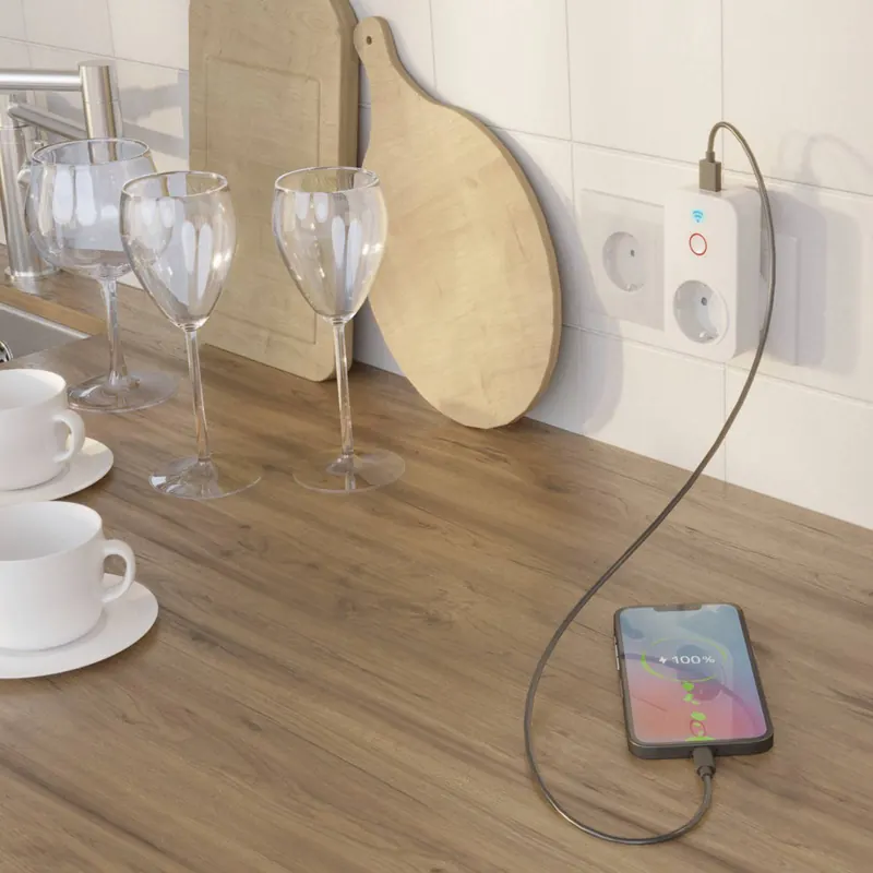 Hama Smart gniazdo WLAN + 2x USB-A, 2300 W