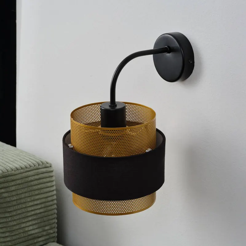Kinkiet OSRAM Decor Hornet, 1-punktowa, czarny/złoty, E27