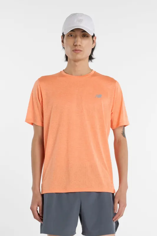 New Balance Rc Essential T-shirt Tangerine Heat Maat: L | Basic T-Shirts Outlet | Heren | Oranje