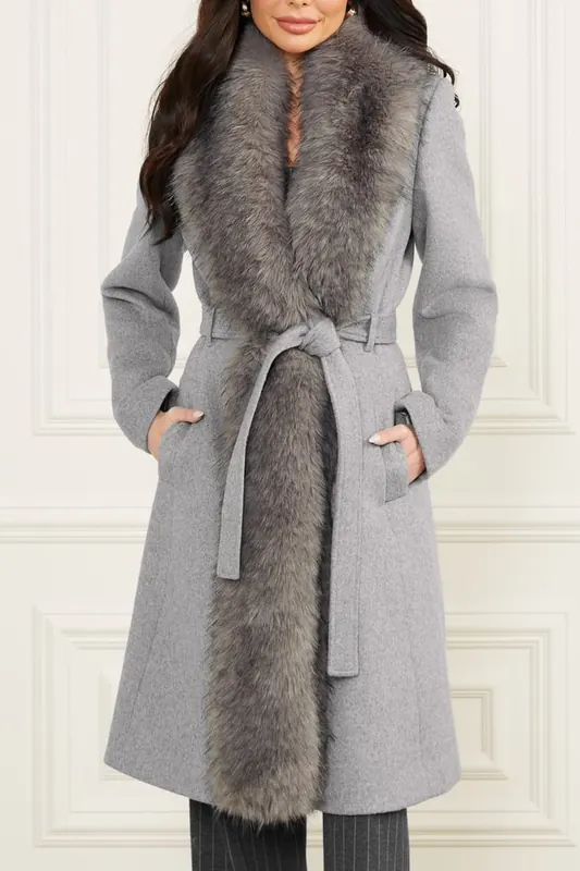 GUESS Marciano By  Valerie Coat Heather Medium Grey Maat: 40 | Winterjassen Outlet | Dames | Grijs