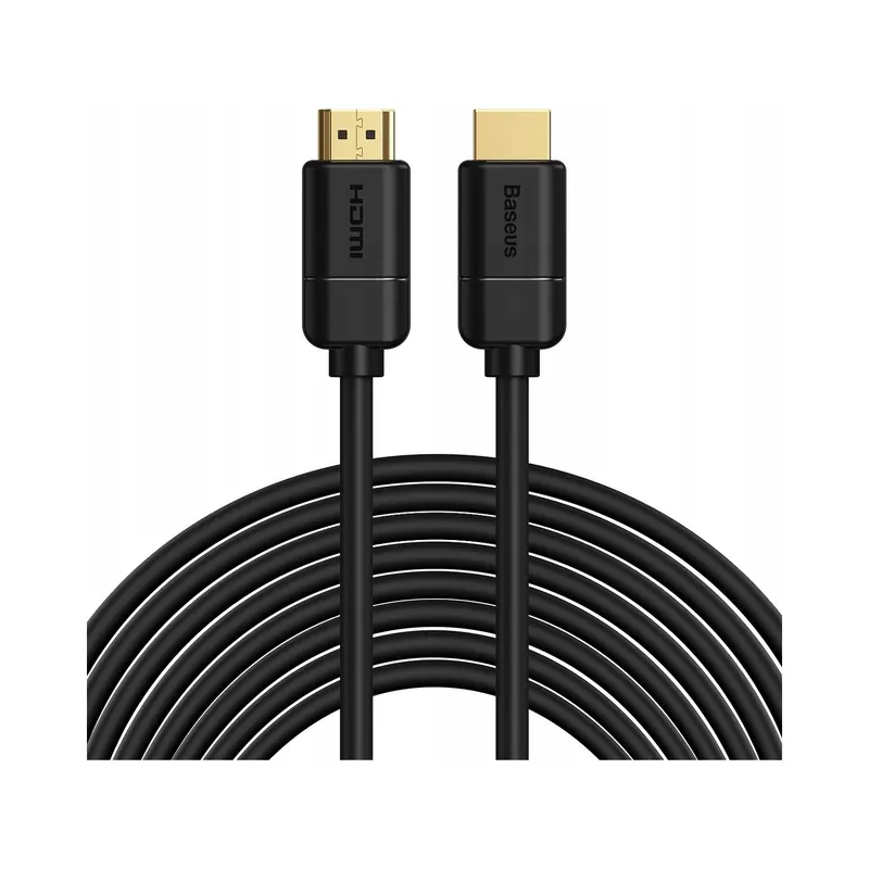 Baseus kabel przewód Hdmi 2. 0 4K 30 Hz 3D Hdr 18 Gbps 8 m czarny (cakgq-