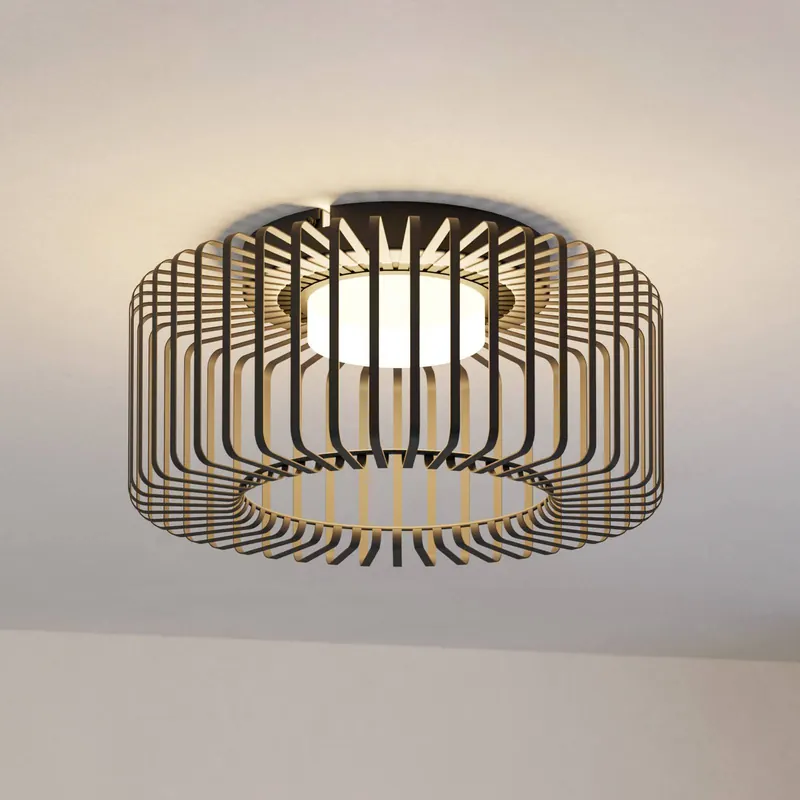 EGLO connect lampa sufitowa LED Ginestrone-Z, czarna, aluminium