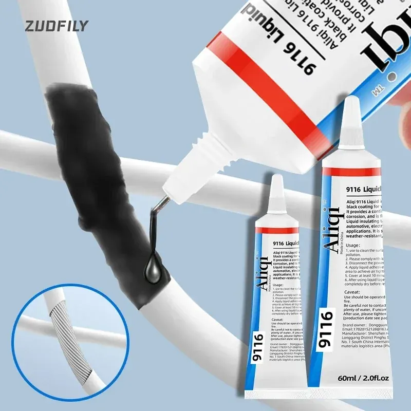 Taśma izolacyjna w płynie 15/60ml, wodoodporna, odporna na wysokie temperatury, taśma izolacyjna do przewodów elektrycznych, klej do powlekania kabli.