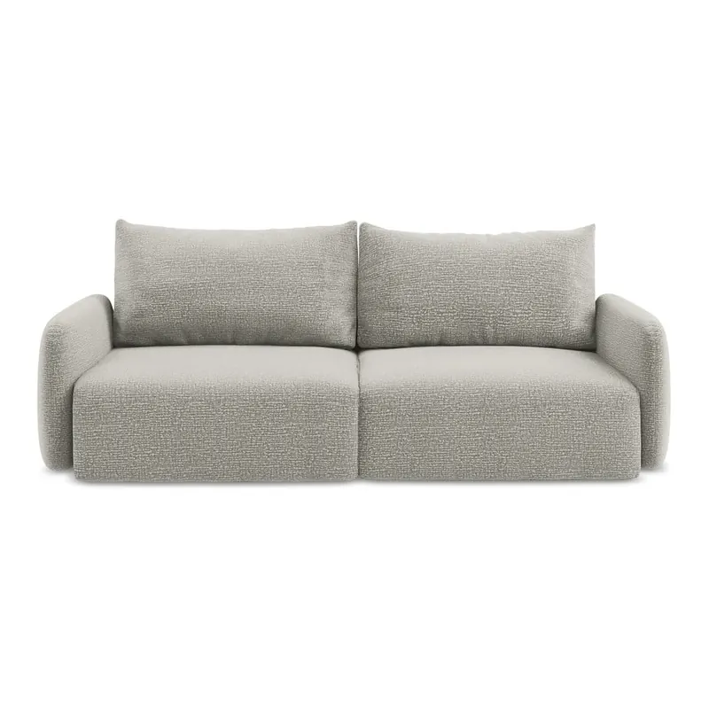 Jasnoszara rozkładana/ze schowkiem sofa 238 cm Kalena – Makamii