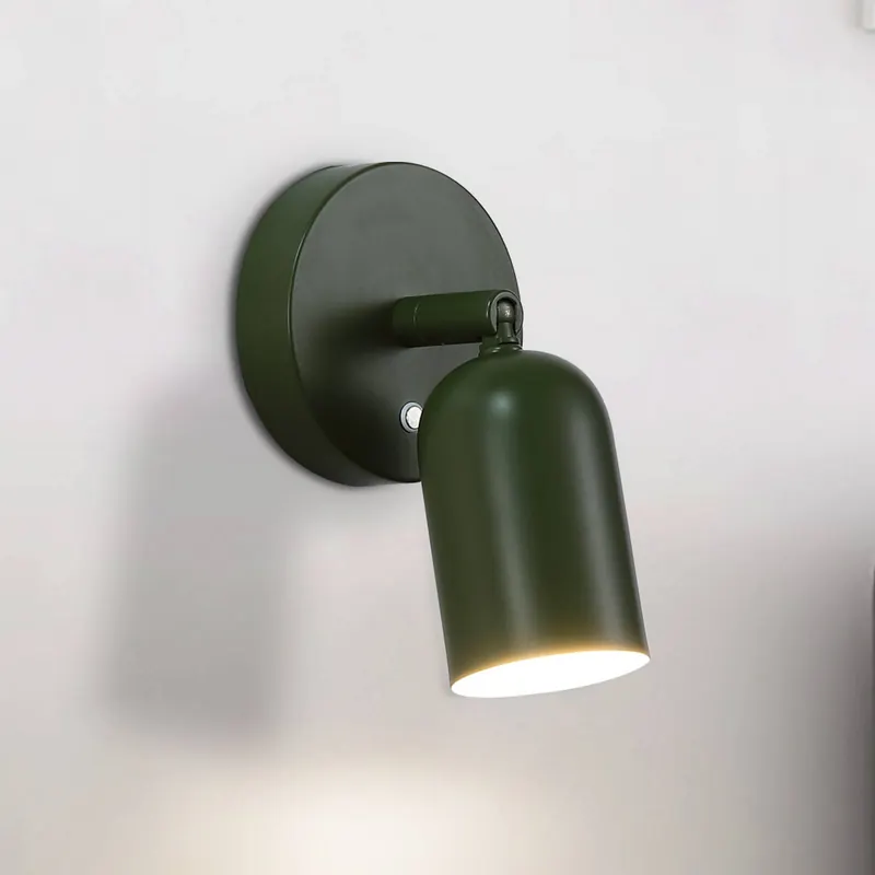 Kinkiet LED CONE, ciemnozielony, szerokość 10 cm, metal