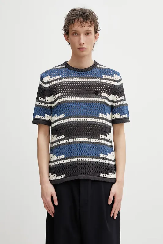 Daily Paper t-shirt męski ażurowy kente stripe