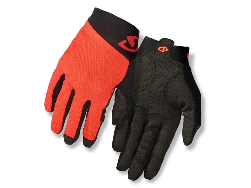 Rękawiczki męskie GIRO RIVET II długi palec vermillion czarny roz. XXL (obwód dłoni od 267 mm / dł. dłoni od 211 mm) (XXL)