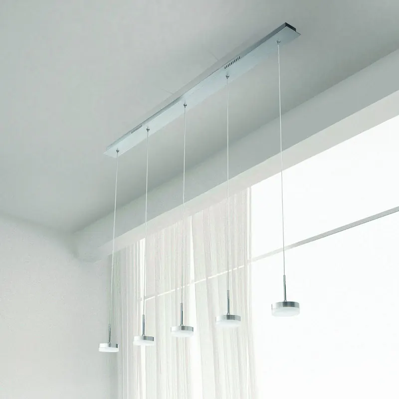Lampa wisząca LED Dunk, aluminium, 5-punktowa, 3000 K, metalowa