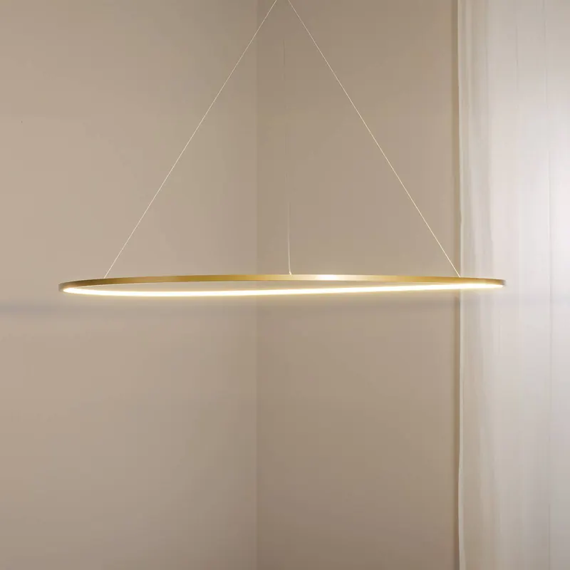 Żyrandol LED Saturno, Ø 120 cm, złoty, 1-punktowa, 4000 K