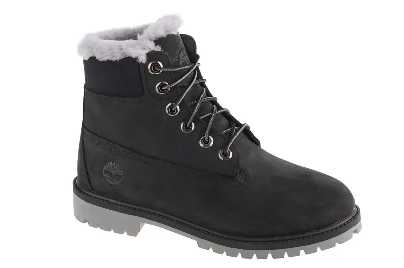 Timberland Premium 6 IN WP Shearling Boot Jr 0A41UX, Dla chłopca, Czarne, trapery, nubuk, rozmiar: 38