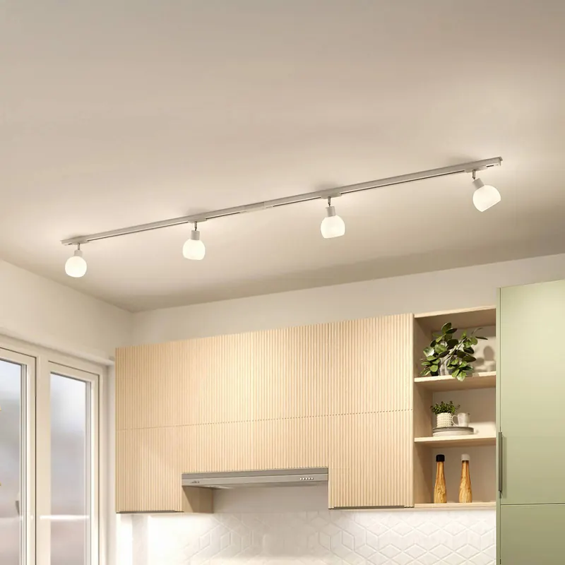 Lindby 1-fazowy system szynowy Linaro, E14, 4-punktowy, biały