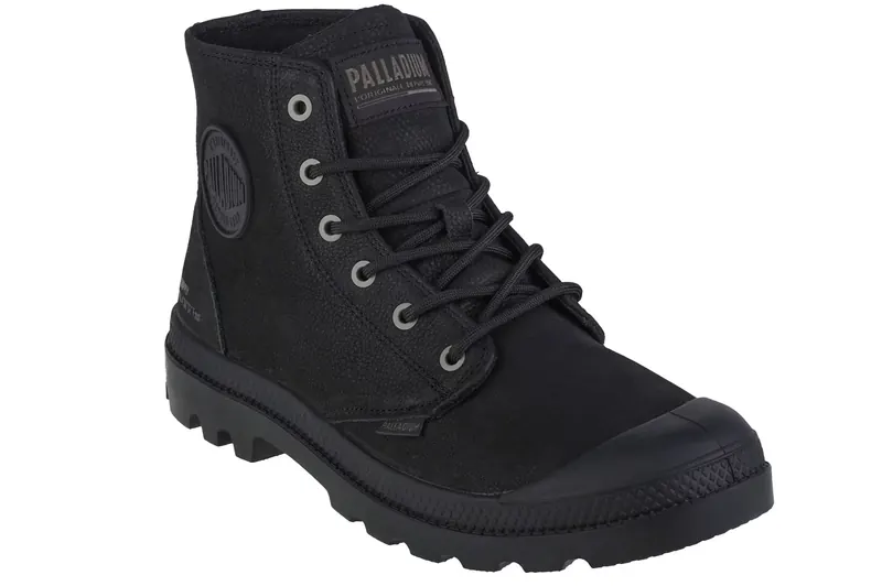Palladium Pampa Hi Supply Lth 77963-001-M, Unisex, Czarne, buty sneakers, skóra naturalna, rozmiar: 37