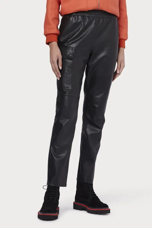 Paul Smith Womens Trousers Leather Black Maat: 40 | Cargobroeken Outlet | Dames | Zwart