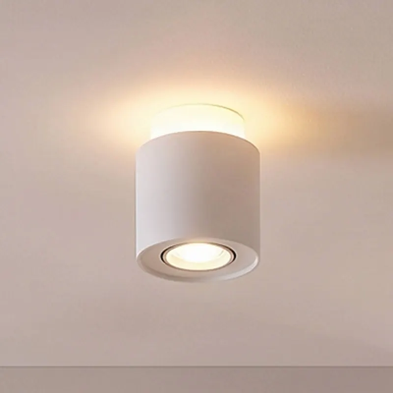 Arcchio lampa sufitowa Walisa, Ø 10 cm, biały, metal, GU10