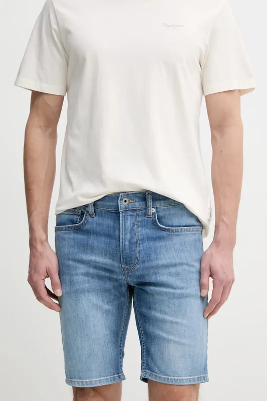 Pepe Jeans szorty jeansowe SLIM SHORT HATCH
