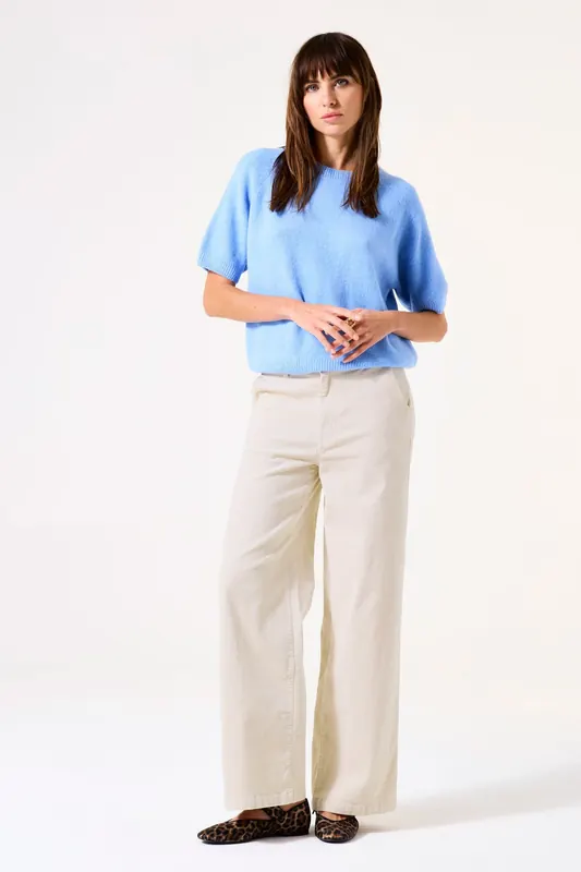 Garcia Ladies Pants Whitecap Maat: XXL | Wijde Broeken Outlet | Dames | Beige