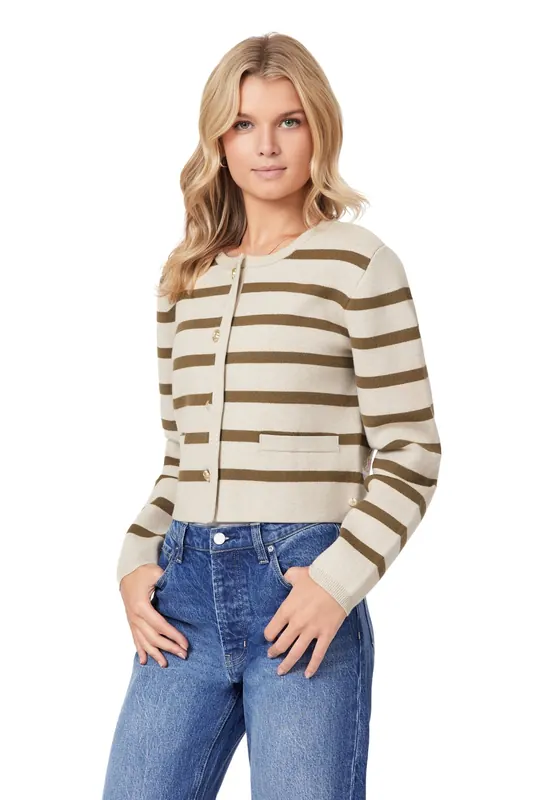 Scotch & Soda Sweater Oatmeal Heather/olive Maat: XS | Sweaters Outlet | Dames | Beige