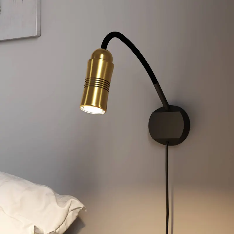 Neo! Flex Hotel II kinkiet LED mosiądz/czarny