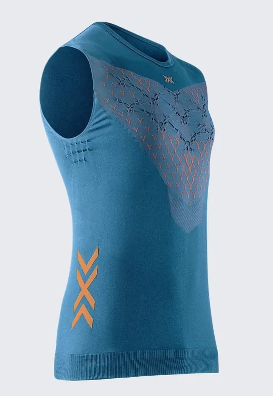Koszulka bez rękawów X-Bionic TWYCE RUN SINGLET niebieska (M)