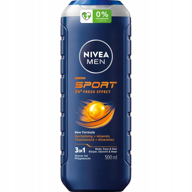 Nivea Men Sport Odprężający Żel pod prysznic 3w1 dla mężczyzn 500ml