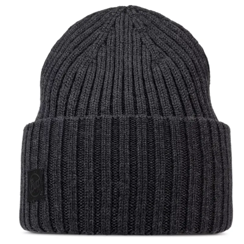 Buff Knitted Erviny Beanie 13668190110, Unisex, Czarne, czapki, Merino, rozmiar: One size