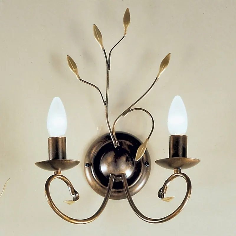 Lampa ścienna REGINE antyczny złoty