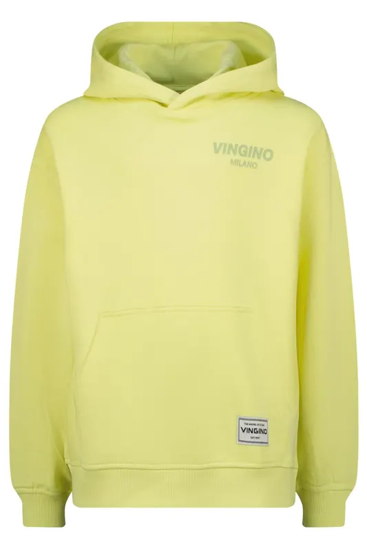 Vingino Boys Basic-hoody Sweater Pale Lime Yellow Maat: 6 | Sportkleding Outlet | kids | Geel