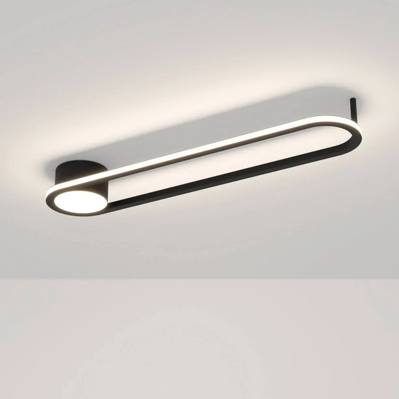 Lampa sufitowa LED EGLO COLLECORVINO, czarna, długość 50 cm, CCT