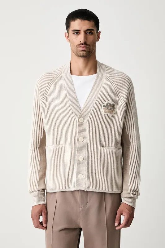 Filling Pieces kardigan męski z dodatkiem wełny Knit Cardigan