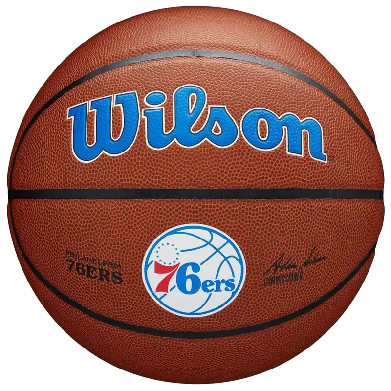 Wilson Team Alliance Philadelphia 76ers Ball WTB3100XBPHI, Unisex, Brązowe, piłki do koszykówki, Skóra kompozytowa, rozmiar: 7