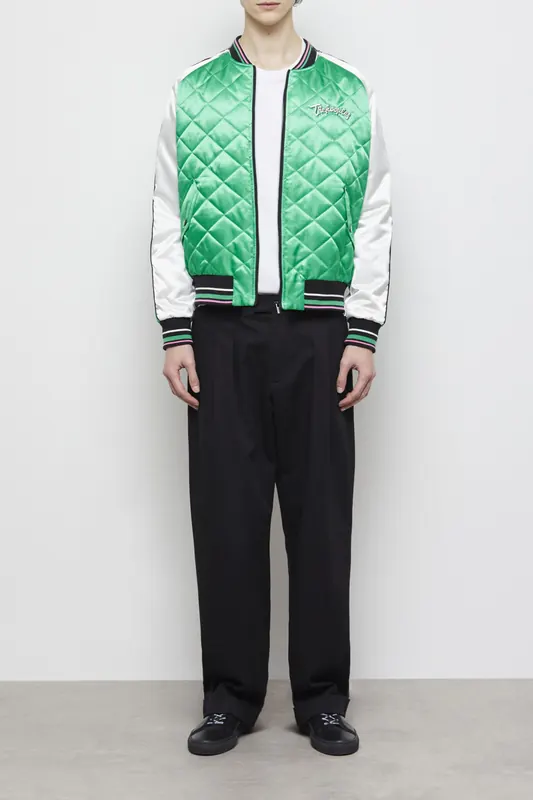 The Kooples Bomber Broderie Flower Skull Green-white Maat: L | Bomberjacks Outlet | Heren | Groen