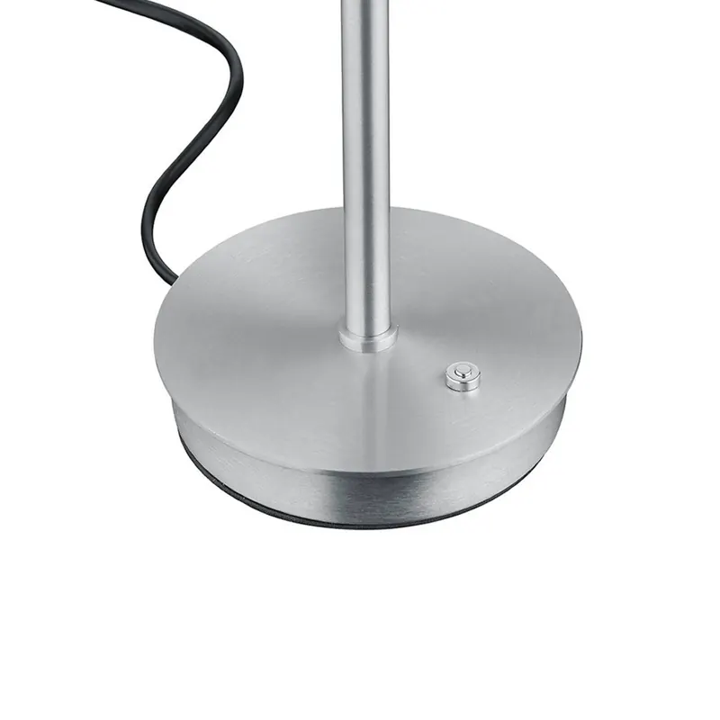 Lampa stołowa LED Abby, w kolorze aluminium, wysokość 34 cm, metal/szkło