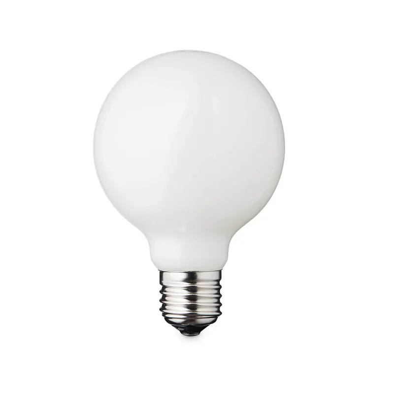 Żarówka LED Globe, E27, średnica 8 cm, matowa, 5,2 W, 2200 K