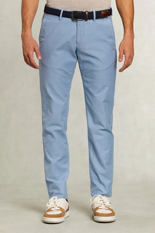 River Woods Basic Chino Sf Stretch Blue Maat: 46 | Chino's Outlet | Heren | Blauw