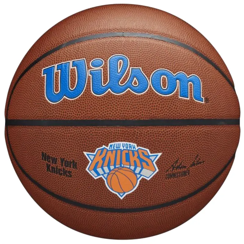 Wilson Team Alliance New York Knicks Ball WTB3100XBNYK, Unisex, Brązowe, piłki do koszykówki, Skóra kompozytowa, rozmiar: 7