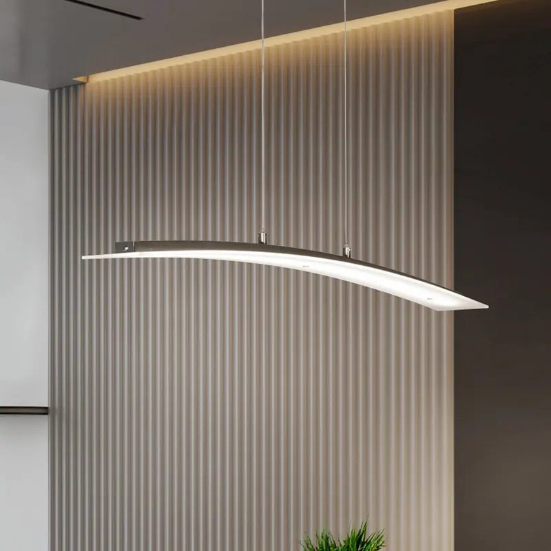 Żyrandol LED Mavero, nikiel, długość 90 cm, CCT, ściemniacz dotykowy