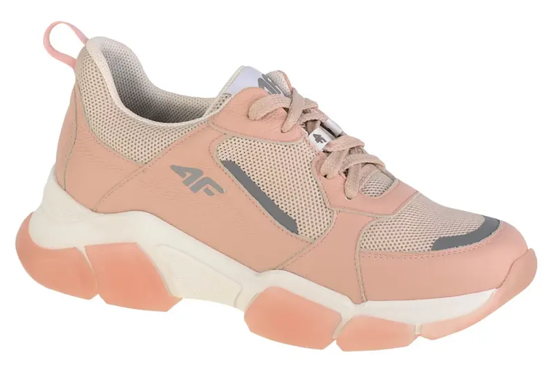 4F Wmn's Casual H4L-OBDL254-56S, Damskie, Różowe, buty sneakers, skóra licowa, rozmiar: 40