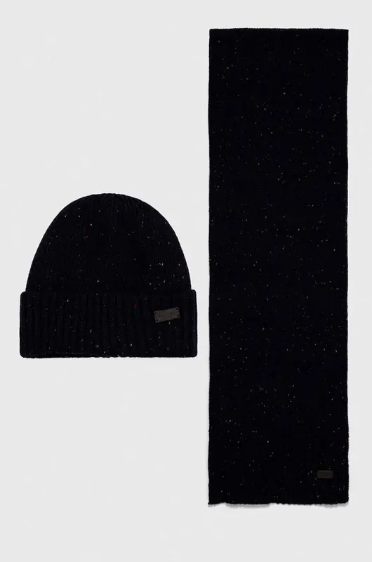 Barbour czapka i szalik Carlton Fleck Beanie & Scarf Gift Set