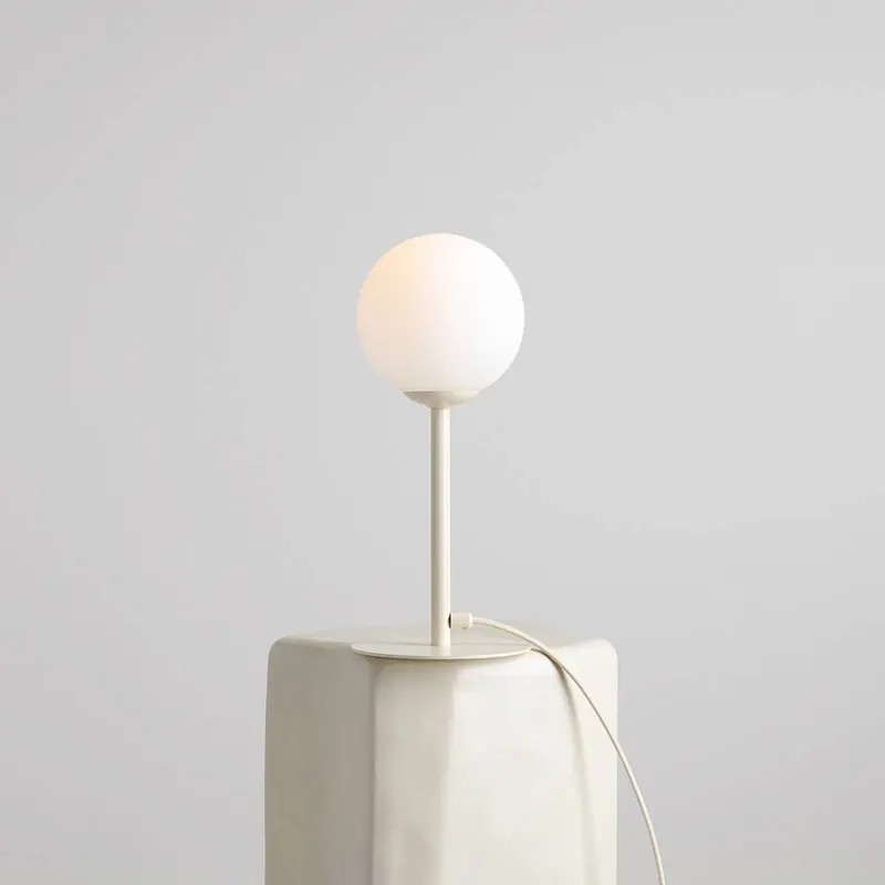 Lampa stołowa Joel, opal/kremowa, 1-punktowa